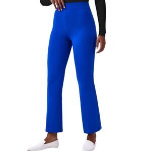 Spanx The Perfect Pant Kick Flare Cropped Size SP Small Petite Cerulean Blue